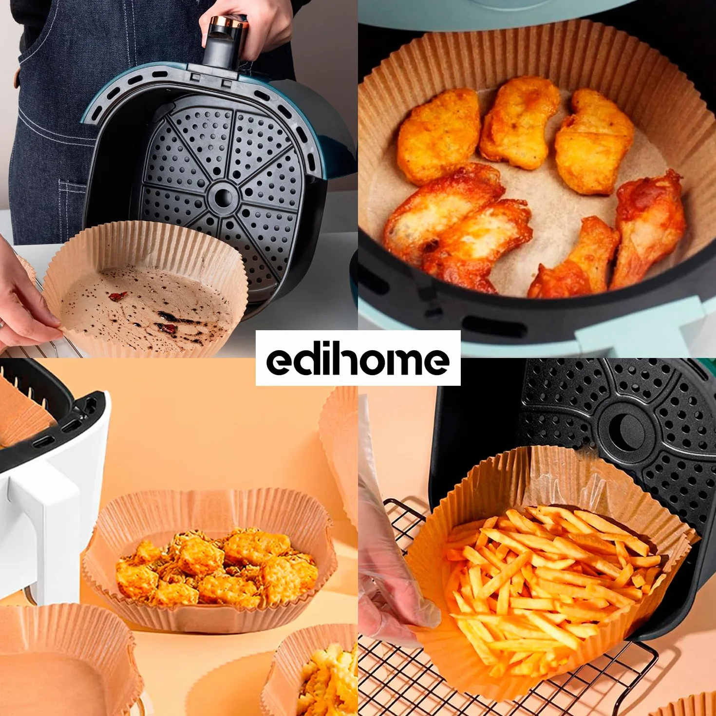 Carta Forno per Friggitrice ad Aria BPA Free 5-8 litri 20-24 cm