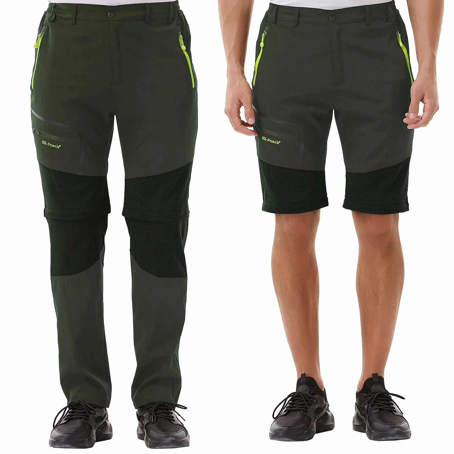 Zoerea Pantaloni Trekking Uomo Asciugare Rapidamente Traspiranti Convertibile Primavera Estate All'aperto Alpinismo Escursionismo
