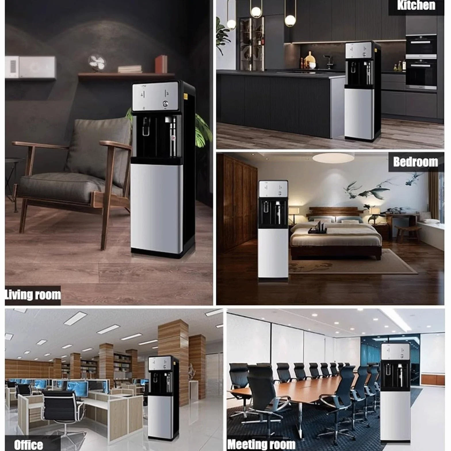 Distributore Acqua Ufficio, Erogatore Acqua Caricamento Dal Basso, Regolazione Temperatura 3 Livelli, Depuratore Acqua Casa Cafè Bar