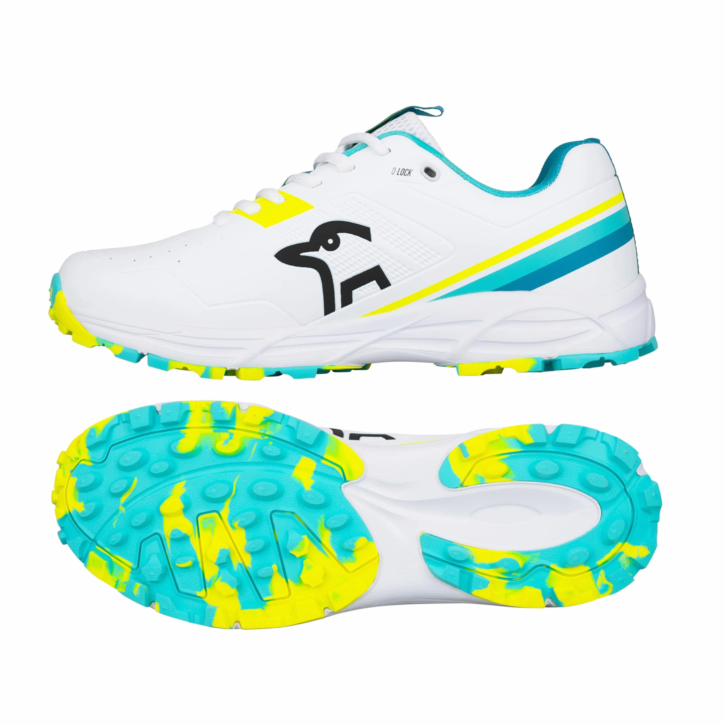 Scarpa da Cricket Kookaburra KC 3.0 con Suola in Gomma - Acqua/Giallo