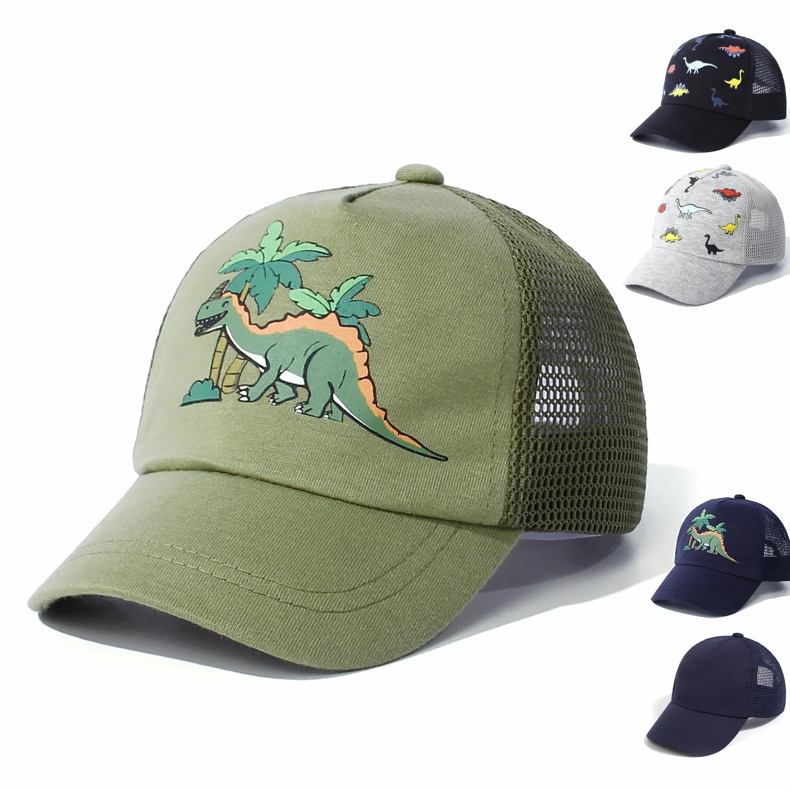Baby Toddler Baseball Caps Cappelli da Sole Regolabili Dinosauro Bambini Ragazzi Ragazze