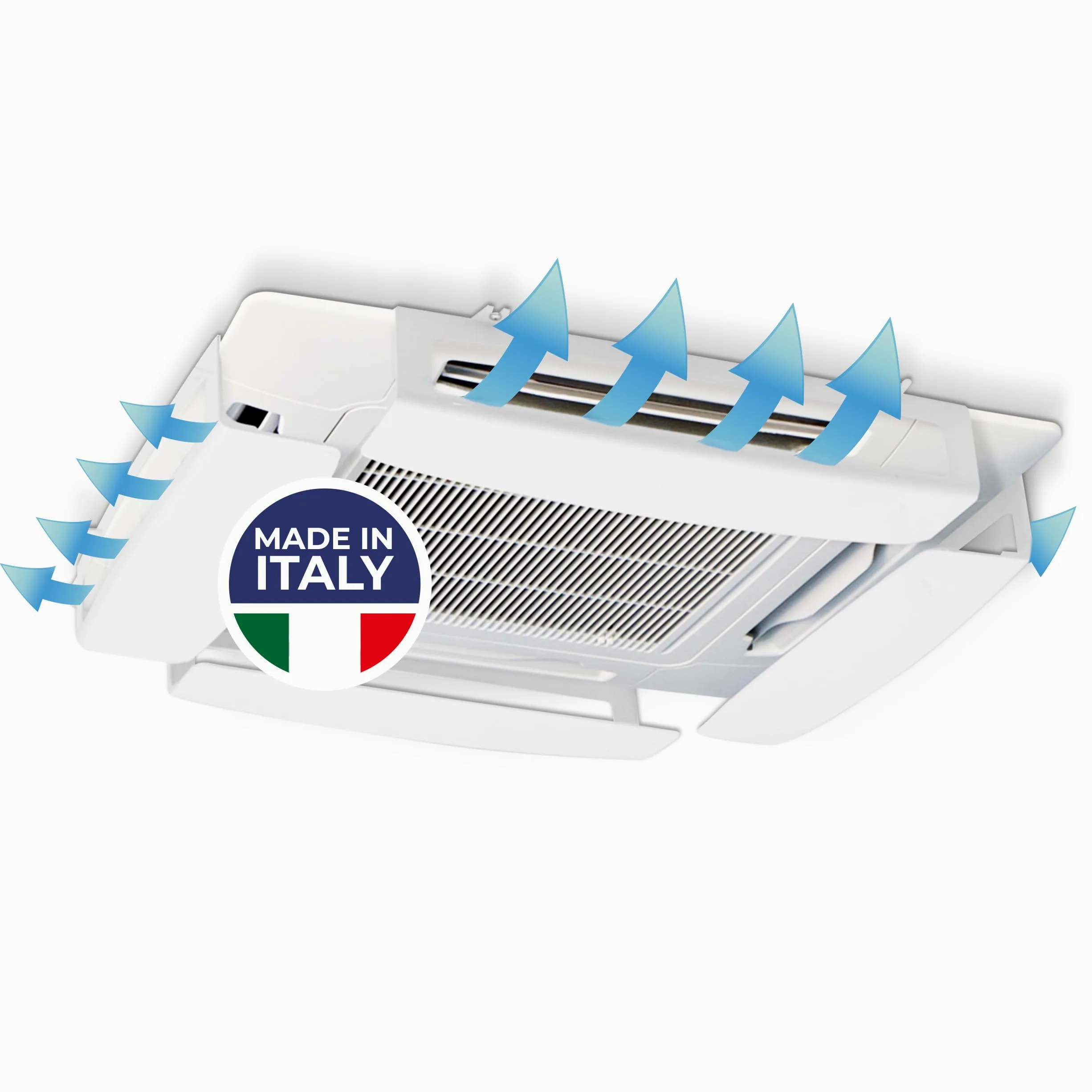 CLIMIK QUADRO, SET DI 4 DEFLETTORI PER CONDIZIONATORE & ARIA CONDIZIONATA, ADATTO PER CONDIZIONATORI A CASSETTE, MADE IN ITALY, PROGETTATO PER DISTRIBUIRE L’ARIA NEL TUO AMBIENTE DI CASA O LAVORO