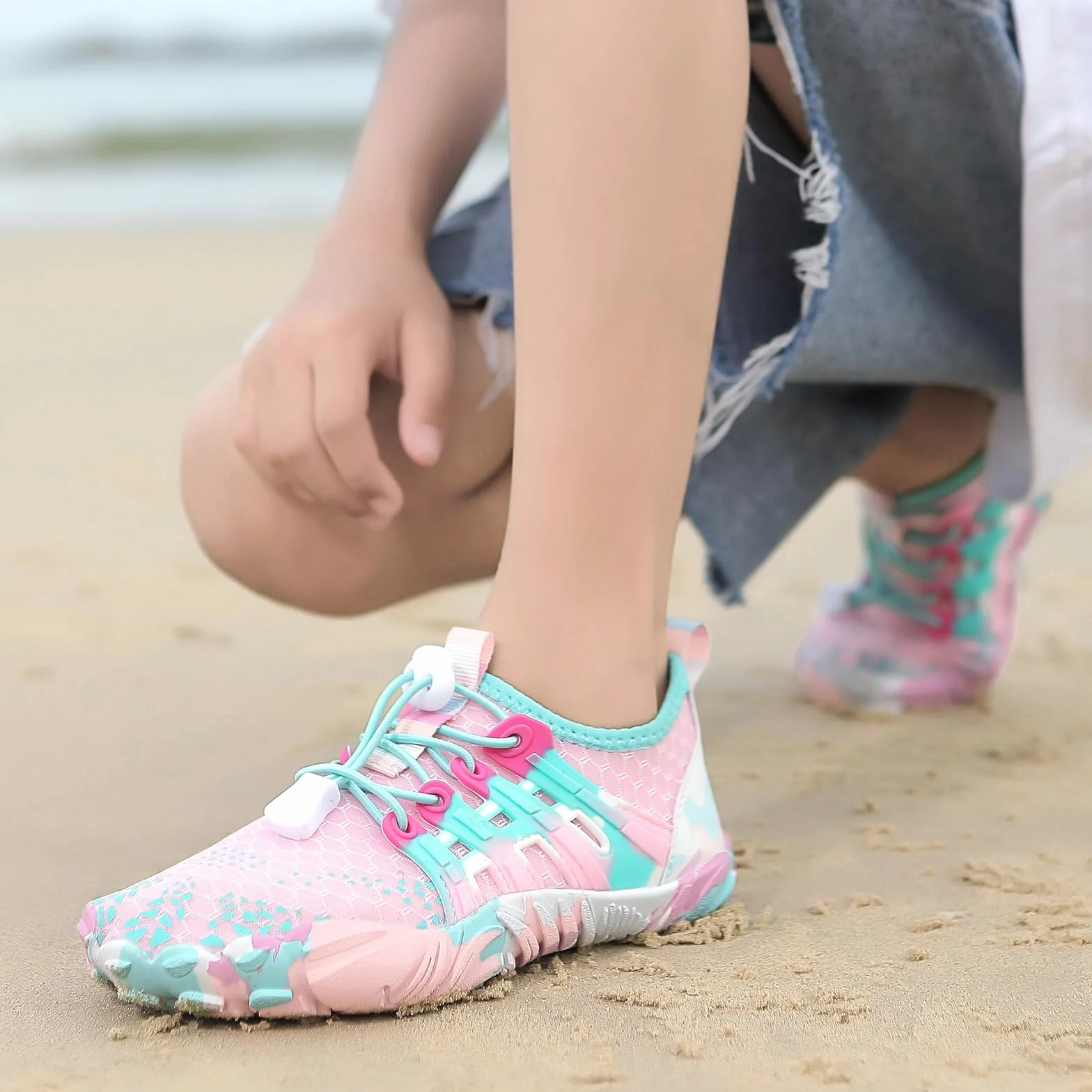 Scarpe da Scoglio Bambino Scarpe Mare Bambina Scarpe da Acqua Antiscivolo Bambini Scarpe da Spiaggia Ragazze Ragazzi Scarpette da Immersione Piscina Bagno Surf Nuoto Sport