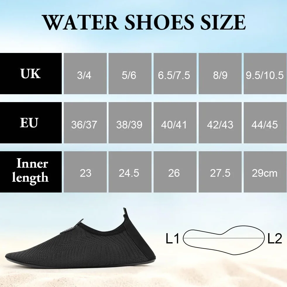 Scarpe da Scoglio Uomo Donna Antiscivolo Spiaggia per Immersione Snorkel Yoga Parco Acquatico