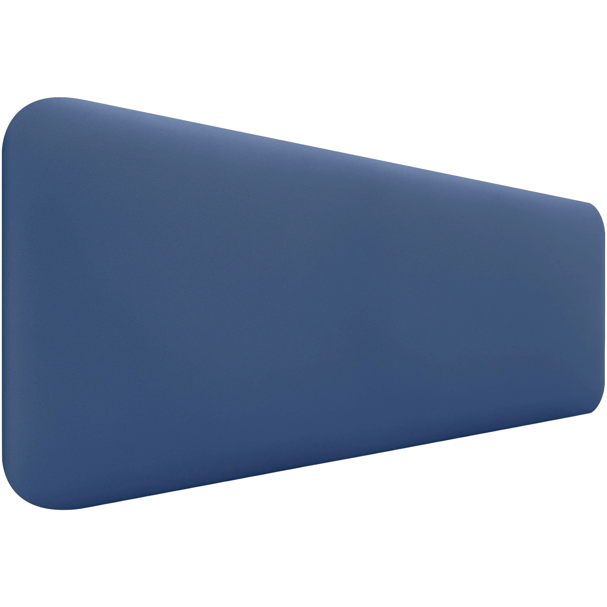 DHOME Testata Imbottita Liscia Arrotondata in Similpelle per Parete Acustica Testate Fonoassorbenti Testiera Letto Camera da Letto (Blu, 160cm)