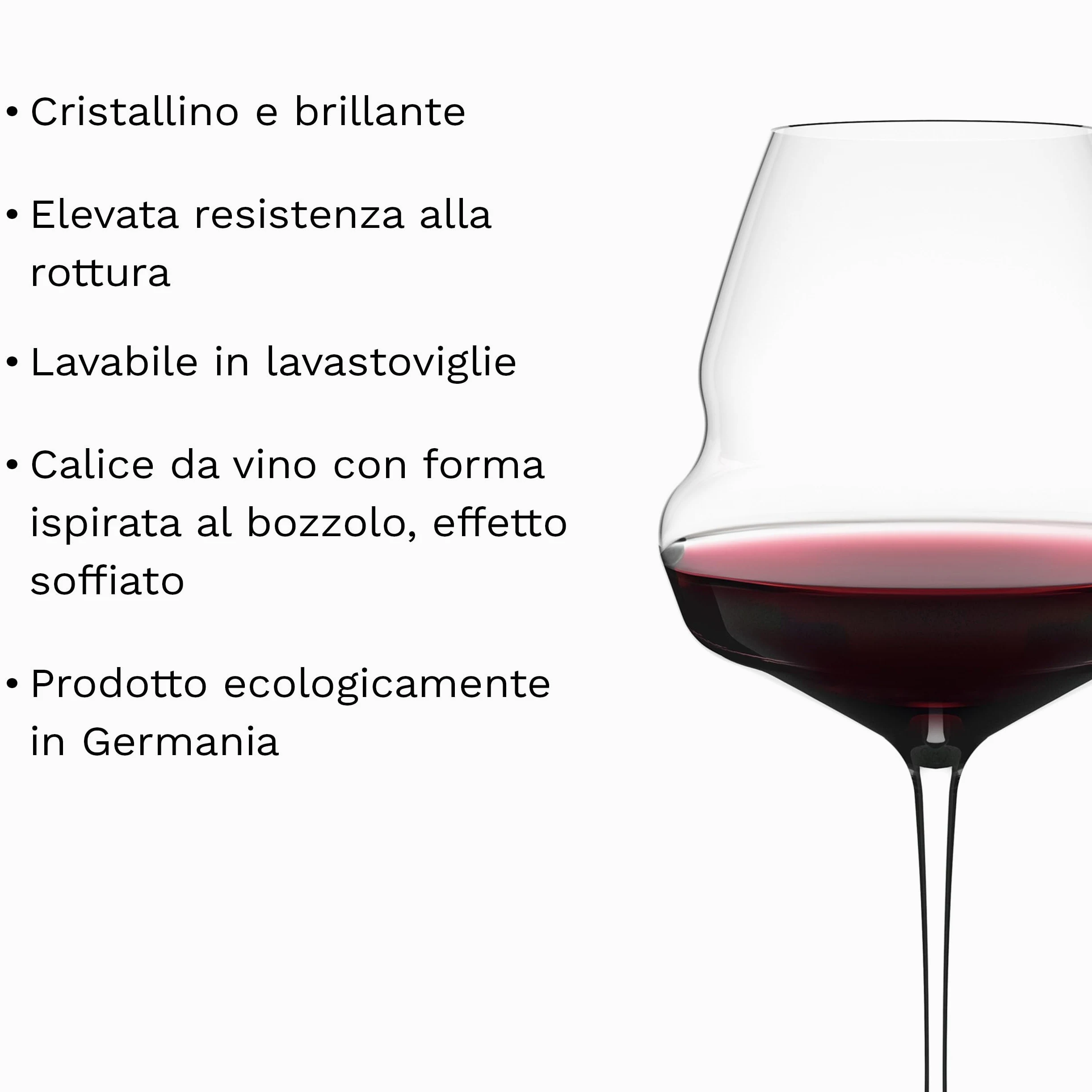 Stölzle Lausitz Calici da Vino Borgogna Cocoon Set da 6, 710ml – Calici Ideali per il Borgogna – Design Cocoon per uno Sviluppo degli Aromi – Lavabile in Lavastoviglie