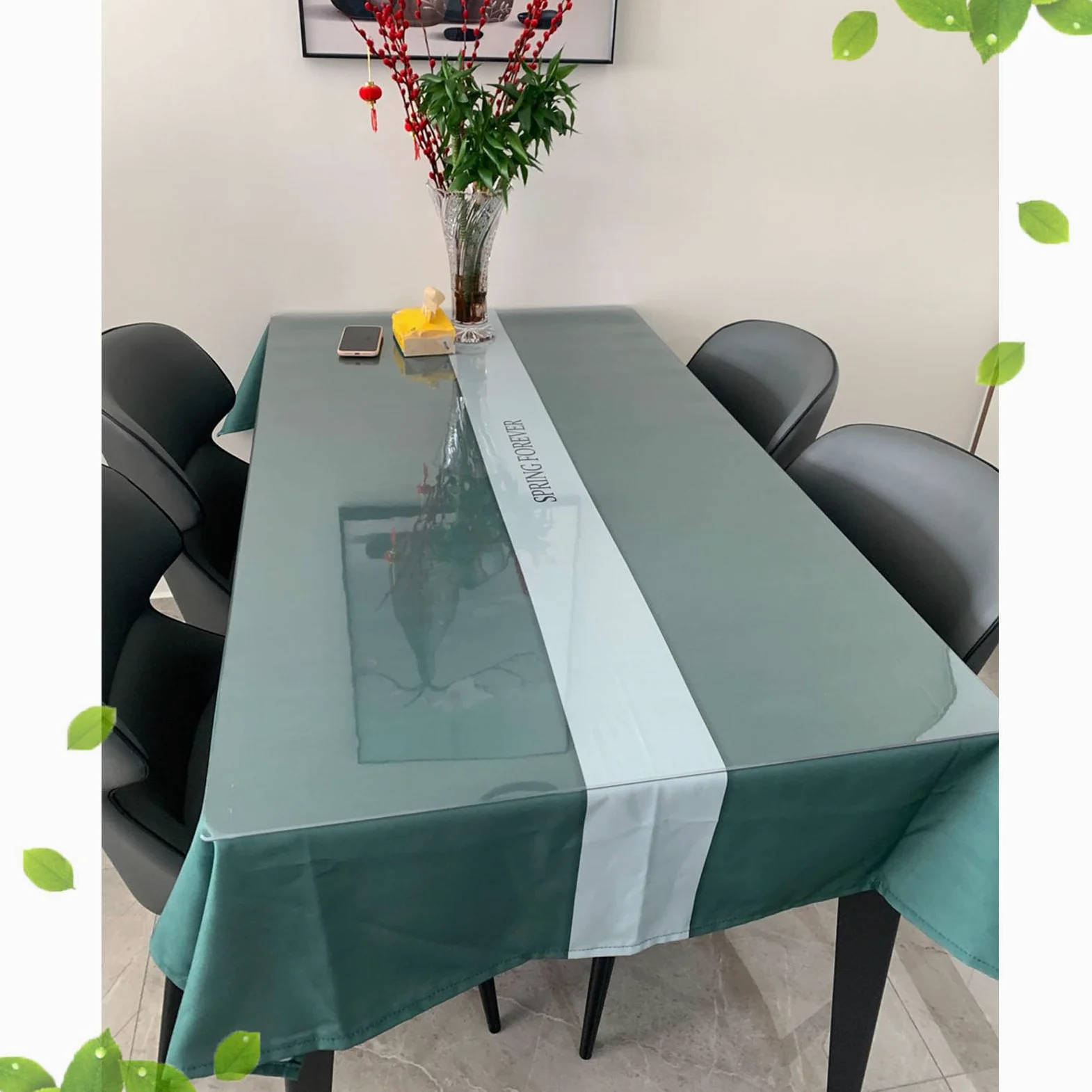 Sottomano da scrivania in PVC trasparente, spessore 1 mm, grande, trasparente, 100 x 140 cm, per casa e ufficio, impermeabile, facile da pulire, superficie antiscivolo