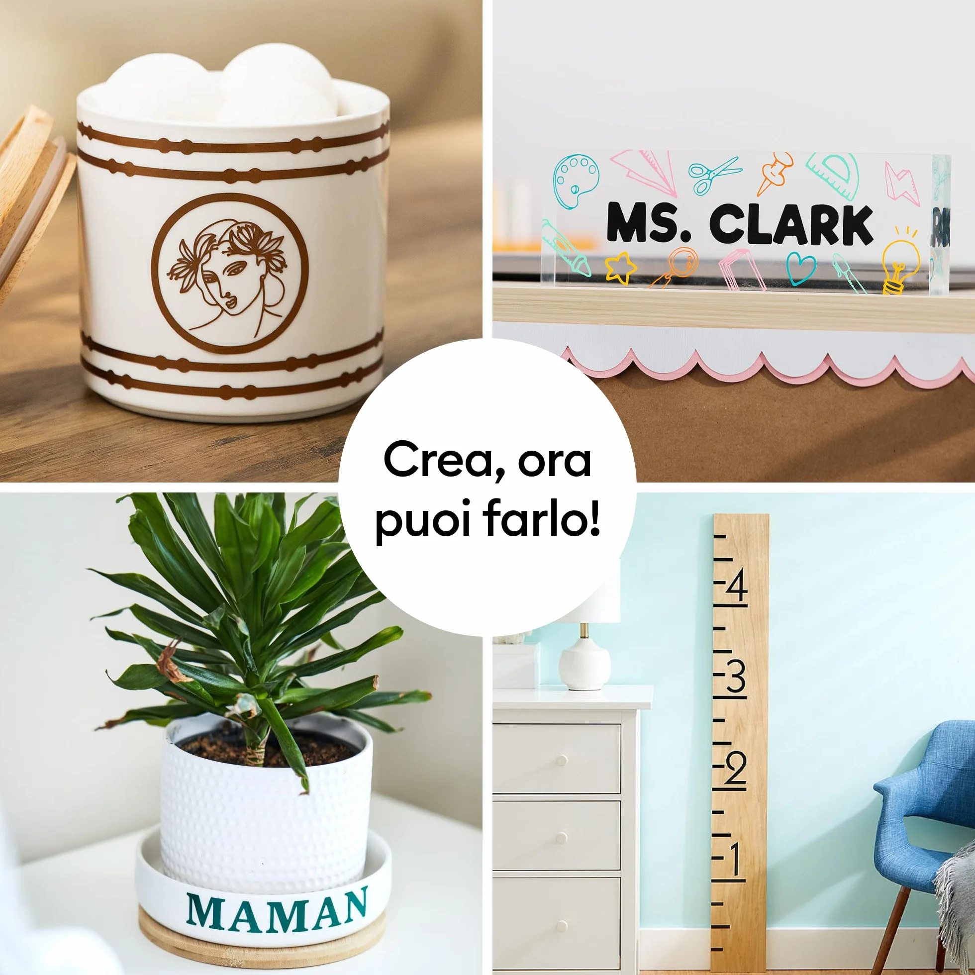 Cricut Smart Vinyl Vinile Permanente Campionatore 33x61 cm Confezione da 6