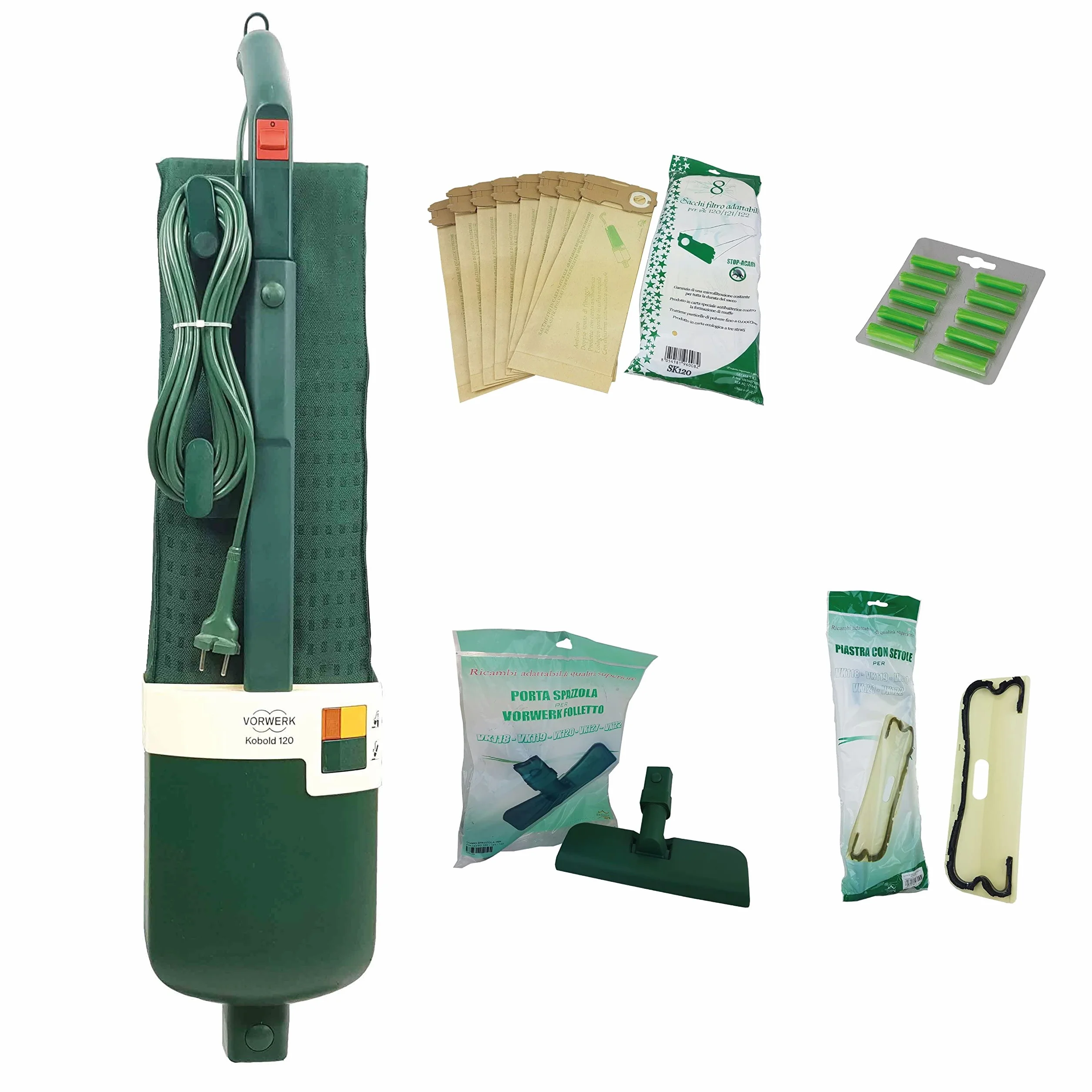 Vorwerk Folletto Aspirapolvere Vk120 Ricondizionato Spazzola Classica
