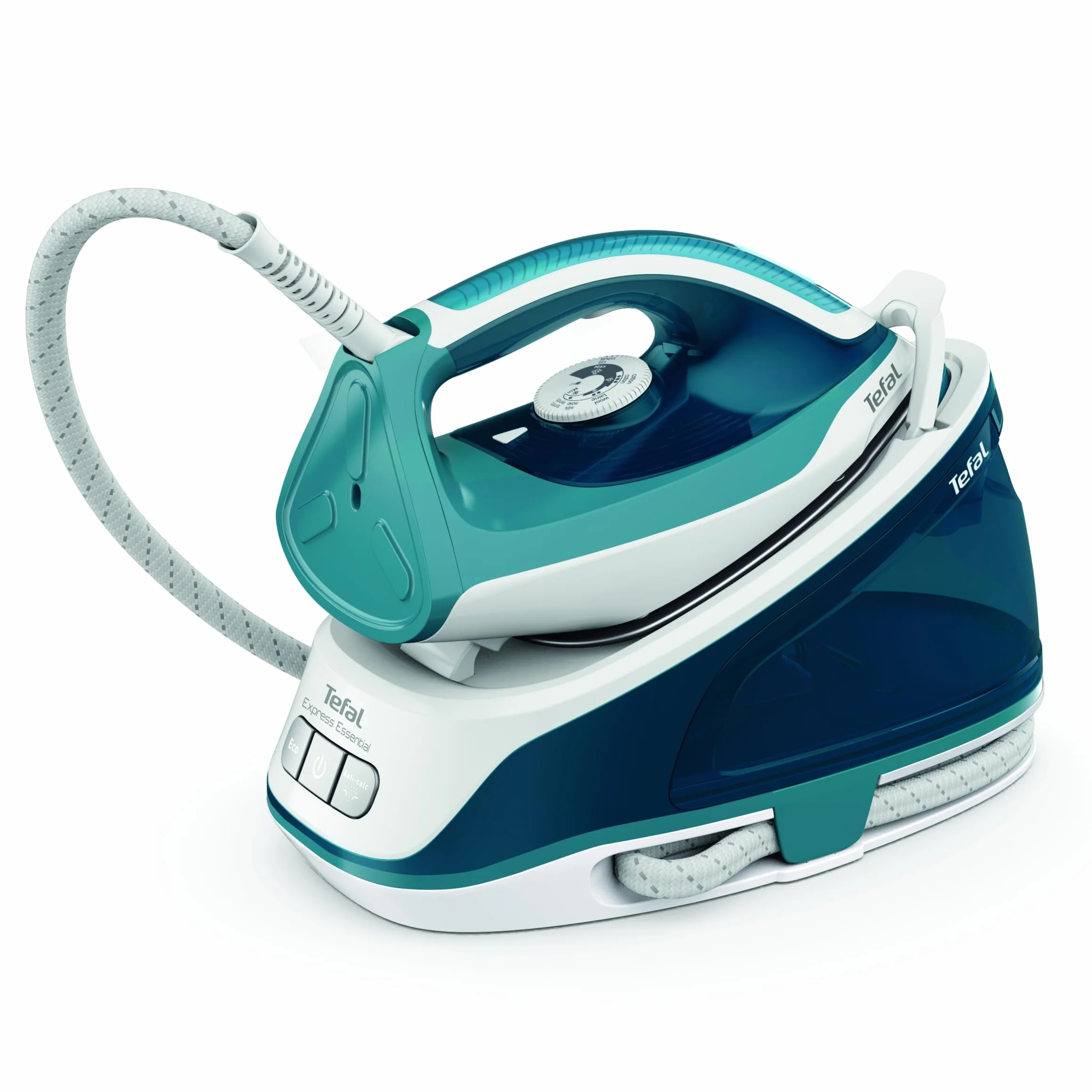 Tefal Express Essential Ferro da Stiro a Vapore, Generatore di Vapore 5,2 bar pump, 120 g/min. di vapore continuo, 280 g/min. di colpo vapore, serbatoio dell'acqua da 1,7 L,SV6115