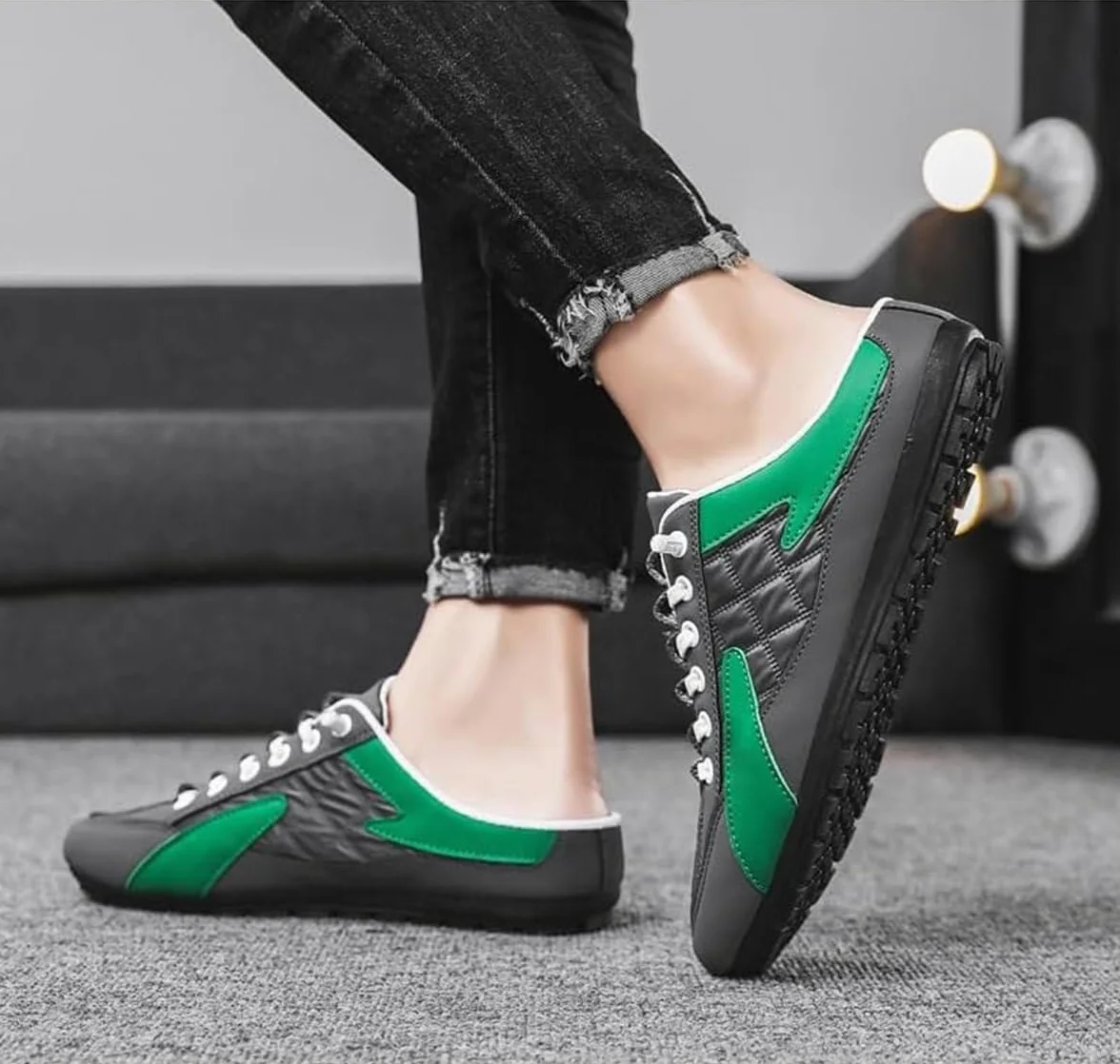 Scarpe da ginnastica da uomo senza schienale da uomo, scarpe sportive da uomo a metà trascinamento, scarpe da ginnastica casual da passeggio per escursioni all'aperto