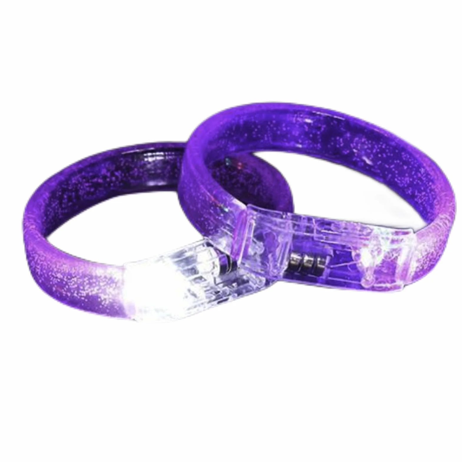Generico 2 Pezzi Braccialetti Luminosi LED per Concerti