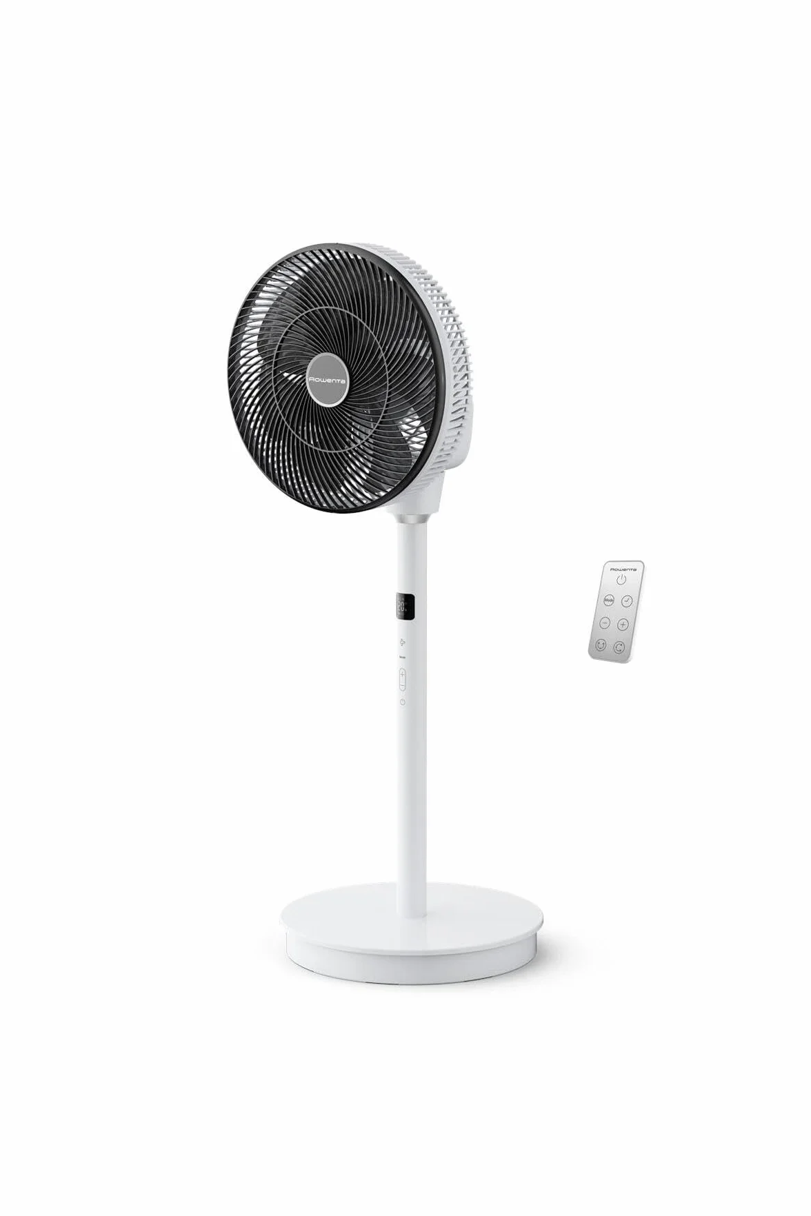 Rowenta Ventilatore a piantana Turbo Swift Silence, silenzioso 20 dB(A), oscillazione multidirezionale, ricondizionato