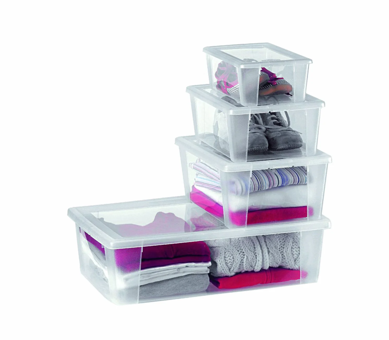 Stefanplast Visualbox Scatola Multiuso con Chiusura a scatto Trasparente XL 39x29x17 cm