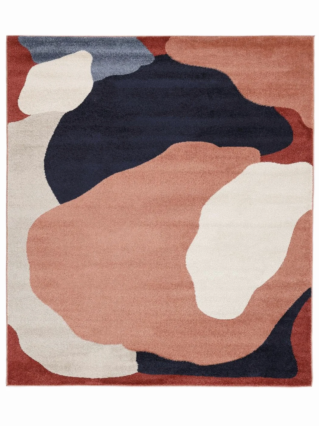 RugVista Big Sur, Tappeto, Moderni, 240 x 300 cm, Rettangolare, Pelo medio, Lavabile solo a secco, oeko_tex_100, Terracotta/Navy