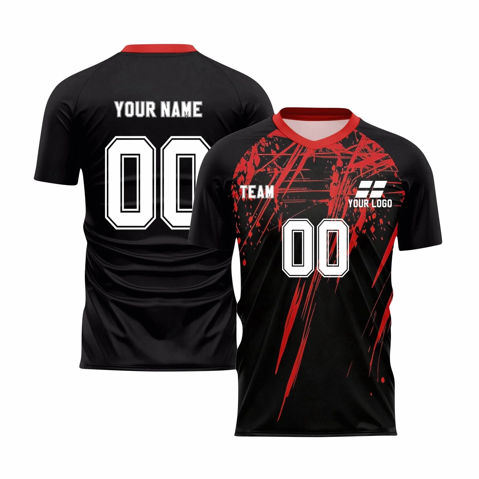 Generico Magliette da Calcio Personalizzabili, Maglie da Calcio Personalizzate per Adulti e Bambini con Numero Nome Team Logo, Regali Personalizzati