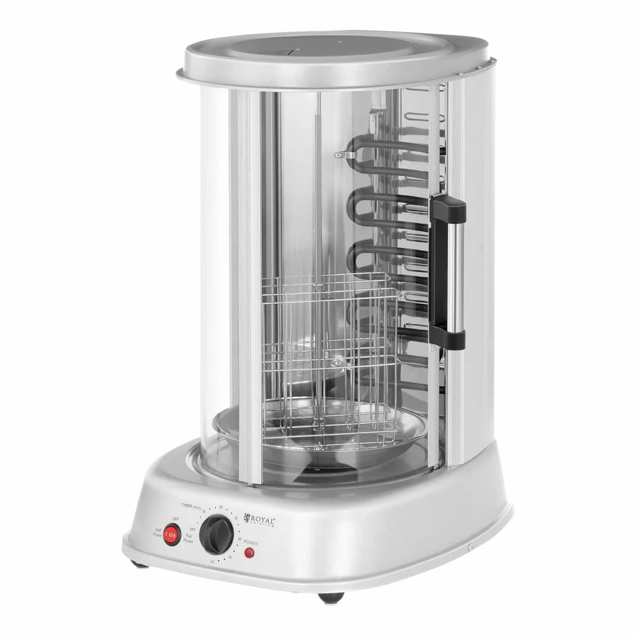 Royal Catering Grill Verticale Elettrico Grill Elettrico Verticale Professionale RCGV-1800 (4-in-1, Potenza: 1.800 W, Temperatura fino a 160 °C, Timer di 60 min)