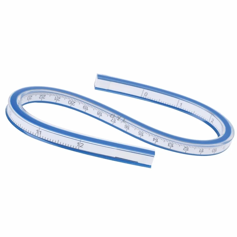 Righello flessibile curvo 30 cm in plastica vinilica doppio lato strumento di misura