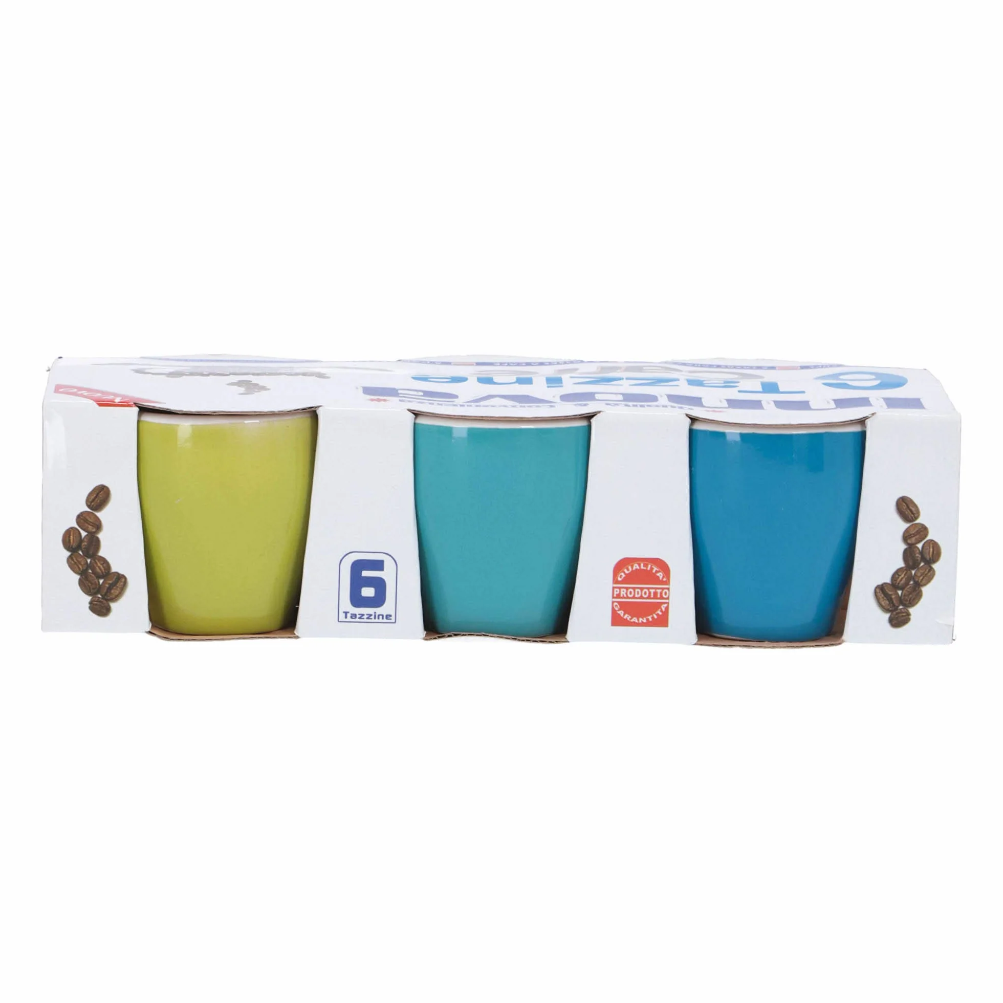 Innova Tazzine Caffè 6pz Ceramica Conica Riutilizzabile