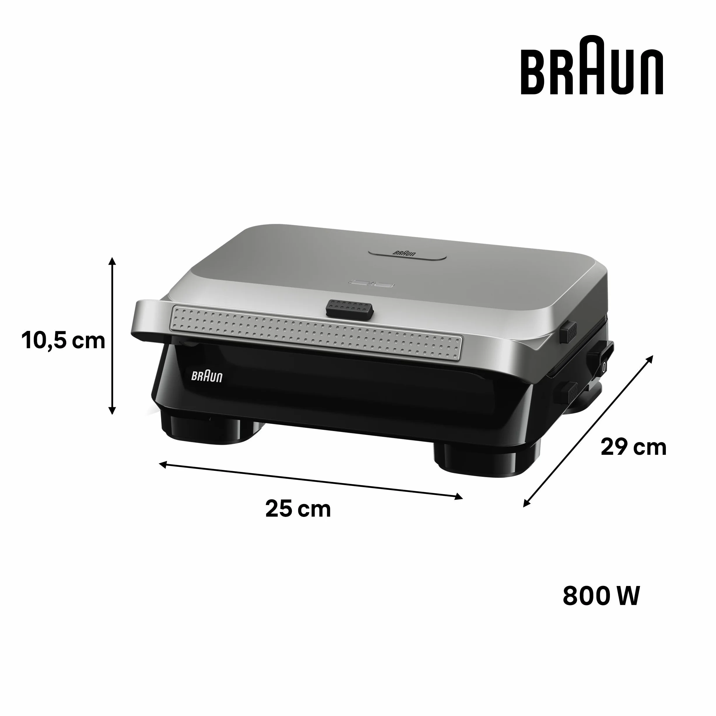 Braun SnackMaker 5 SM5005, Tostapane con Piastre per Sandwich e Cialde, Waffle M