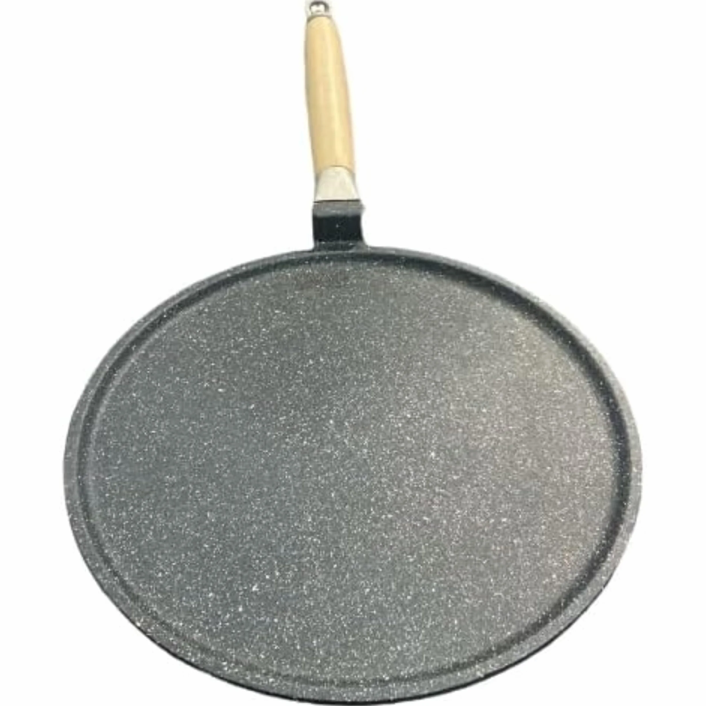 Crepiera in Pietra Lavica a Induzione 28 cm, Manico Estraibile Made in Italy