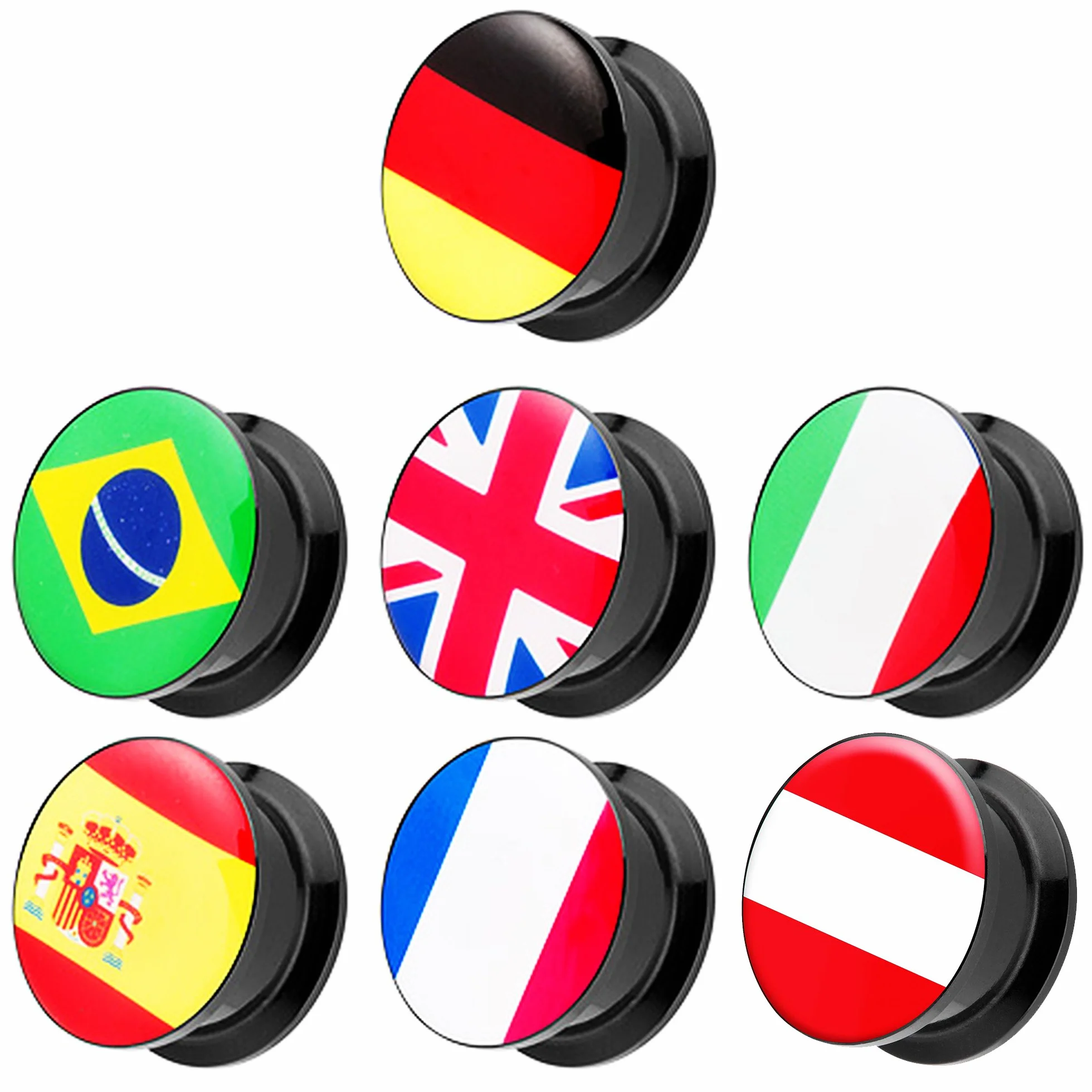 Taffstyle Kultpiercing Piercing per orecchio bandiera del calcio EM