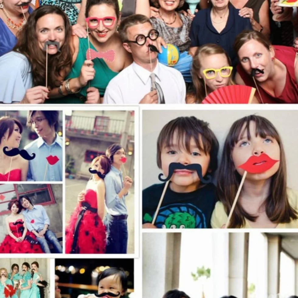 58 Foto booth props photo booth accessori decorazioni per festa matrimonio compleanno battesimo laurea Natale Halloween nascita Pasqua capodanno carnevale