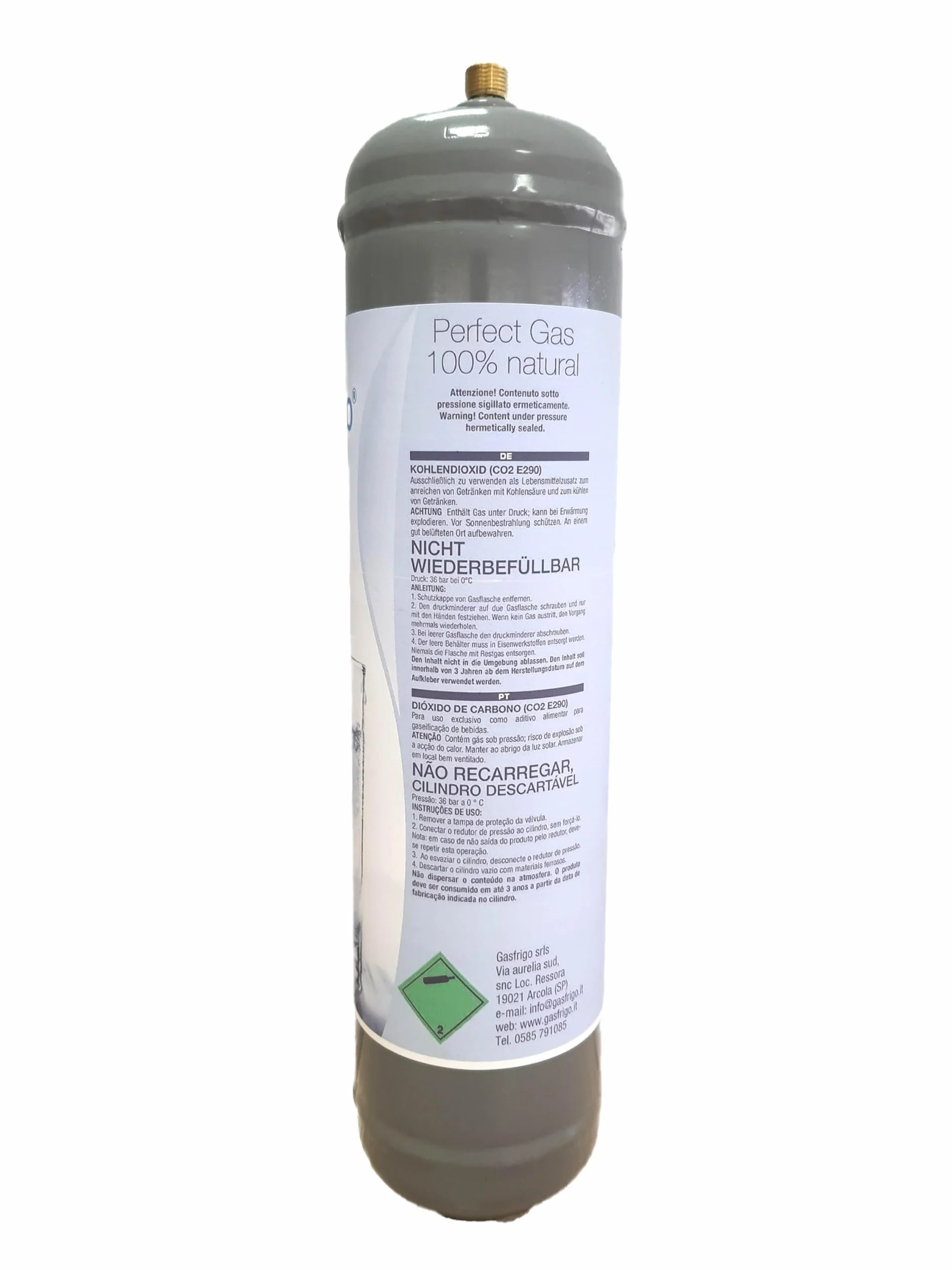 GASFRIGO® Bombola CO2 600 g attacco M11x1 gazatore acqua frizzante - 4 szt.