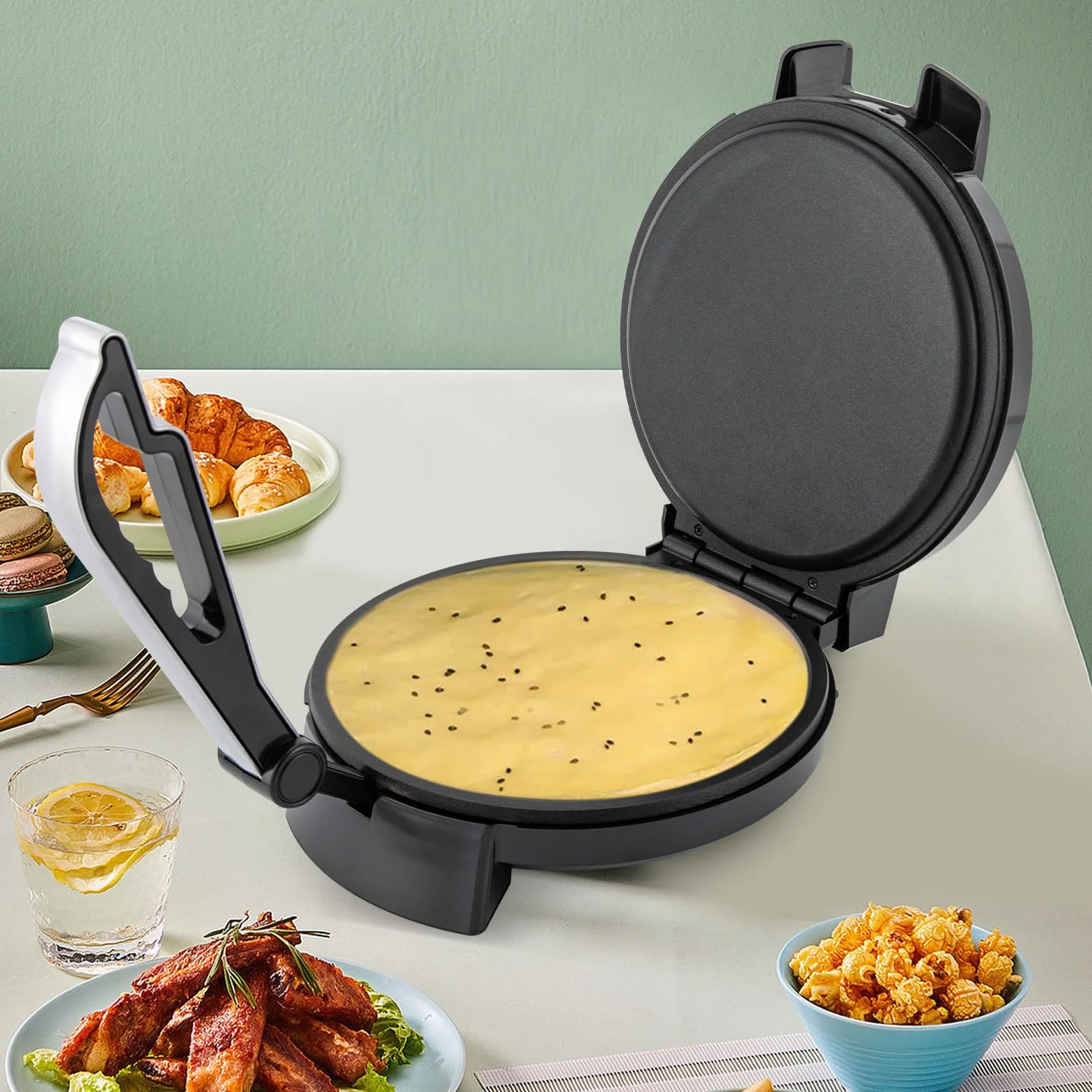 Crepesmaker elettrico 1200W Roti Maker antiaderente regolazione temperatura BM-926