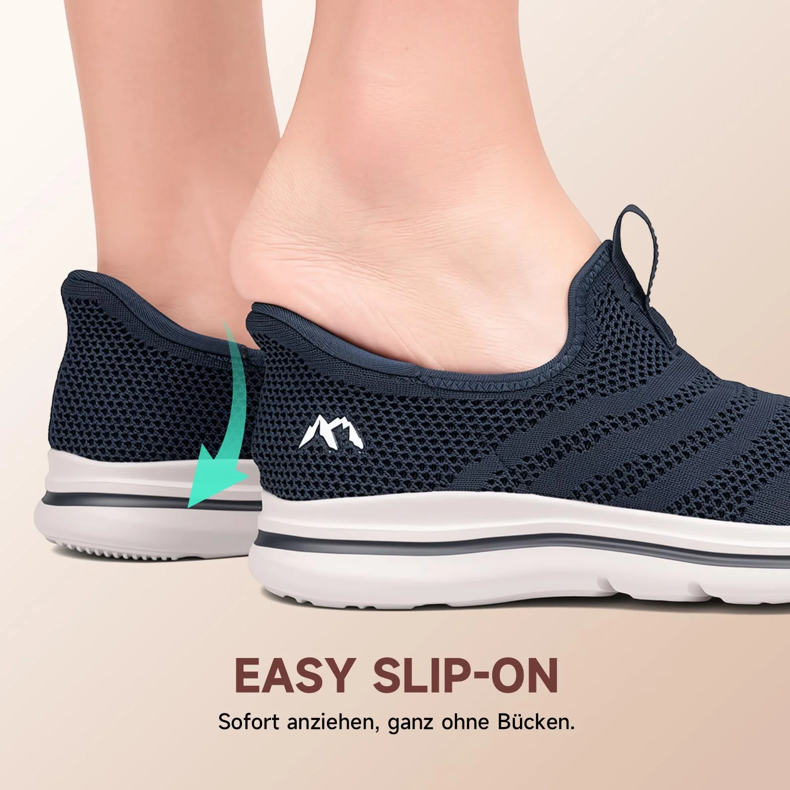 Scarpe da Ginnastica Slip-On Uomo Senza Lacci - Leggere, Traspiranti e Comode per Tempo Libero, Camminata, Jogging e Quotidiano - Design Minimalista con Rete Mesh per Sport all'Aperto