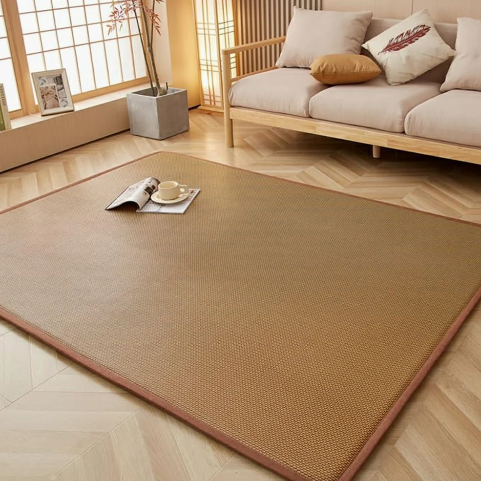 Materasso Tatami tradizionale giapponese, materasso da pavimento, materassi Futon Tatami in rattan naturale, tappetini da meditazione for pavimento, futon estivo traspirante for dormire, sedersi, yoga