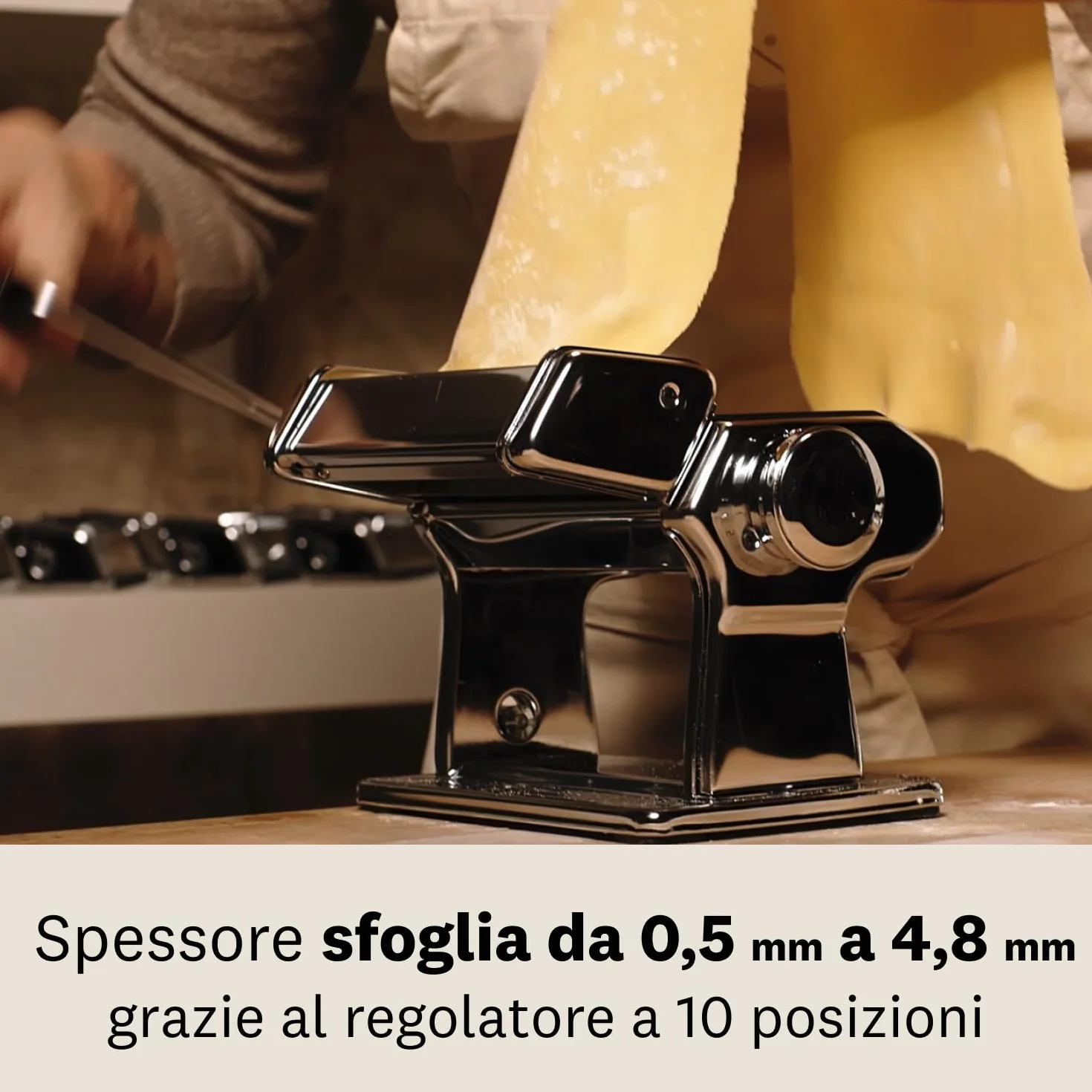 Marcato GS-PASTASET Macchina per Pasta Manuale Acciaio Cromato Argento