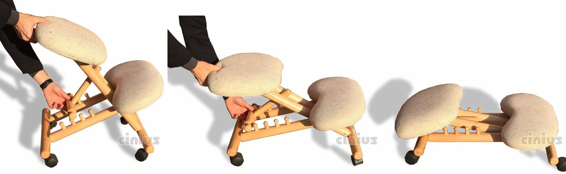 cinius ERGO Sedia Ergonomica (Naturale/Naturale), taglia unica