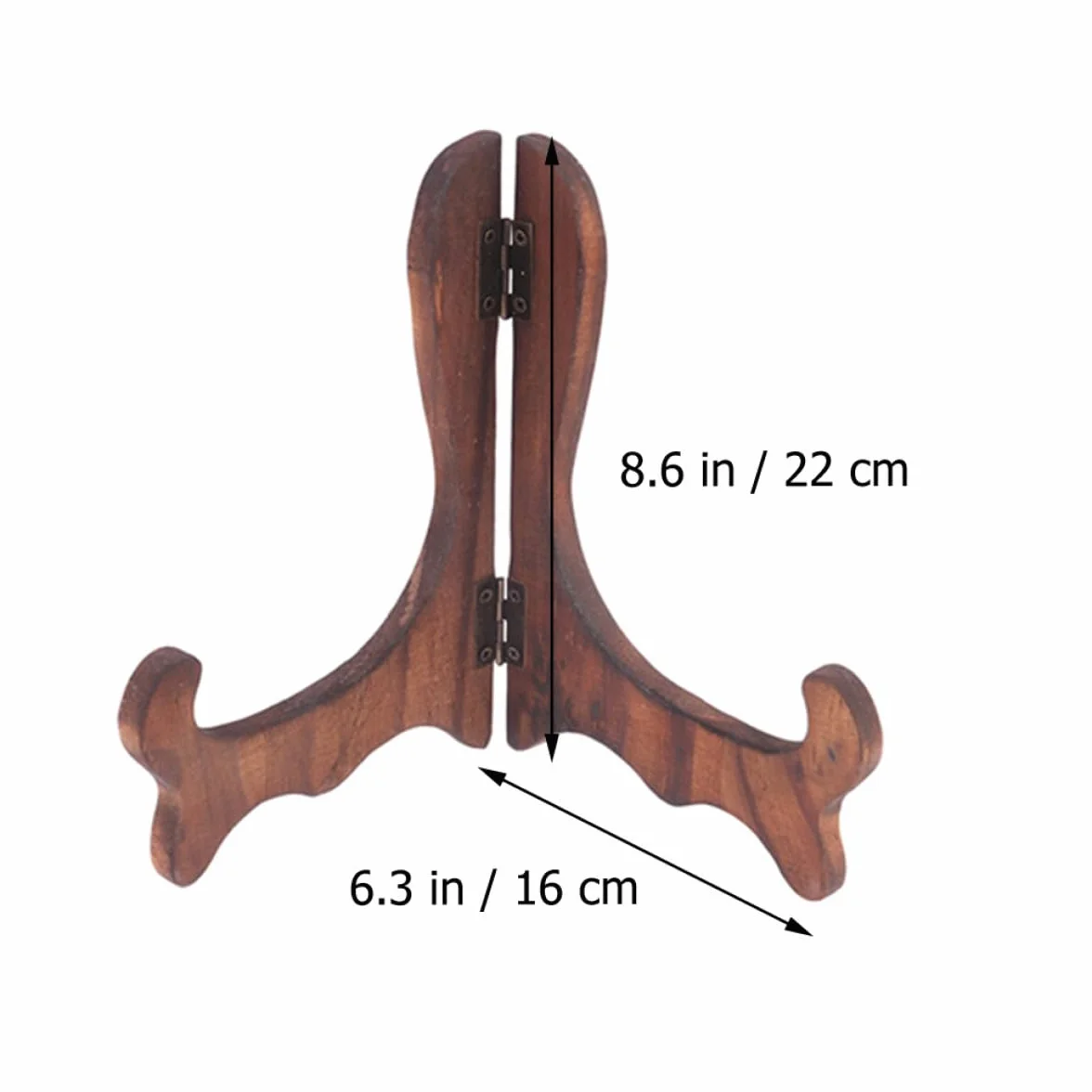 SHINEOFI Cavalletti da Esposizione in Legno caffè 2 Pezzi Supporto per Piatti E Foto Stand da Tavolo 6.30X4.33X0.39In per Casa Ufficio Decorazione