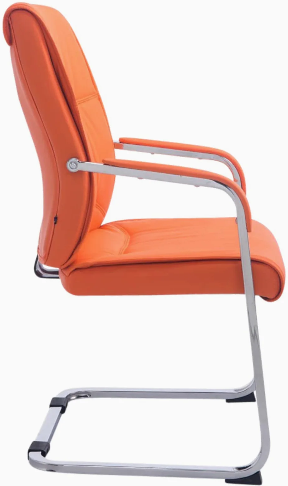 CLP Set Di 2 Sedie Da Conferenza A Sbalzo XXL Anubis Con Rivestimento In Similpelle I Easy Care Con Braccioli, Colore:arancione