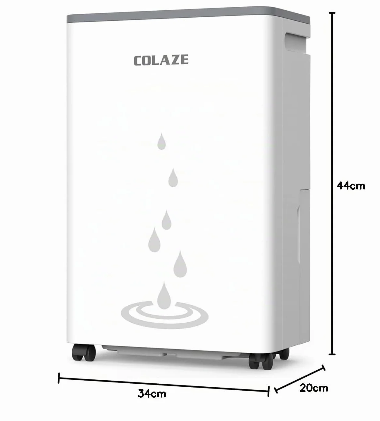 COLAZE Deumidificatore Casa Muffa 20L/24h, Adatto fino a 50㎡, Deumidificatore a Compressore Portatile Silenzioso, Timer 24 ore, Ideale per umidità e condensa