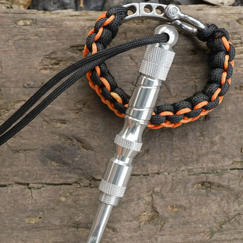 Ago da maglia in acciaio inox per braccialetti fai da te paracord e pelle