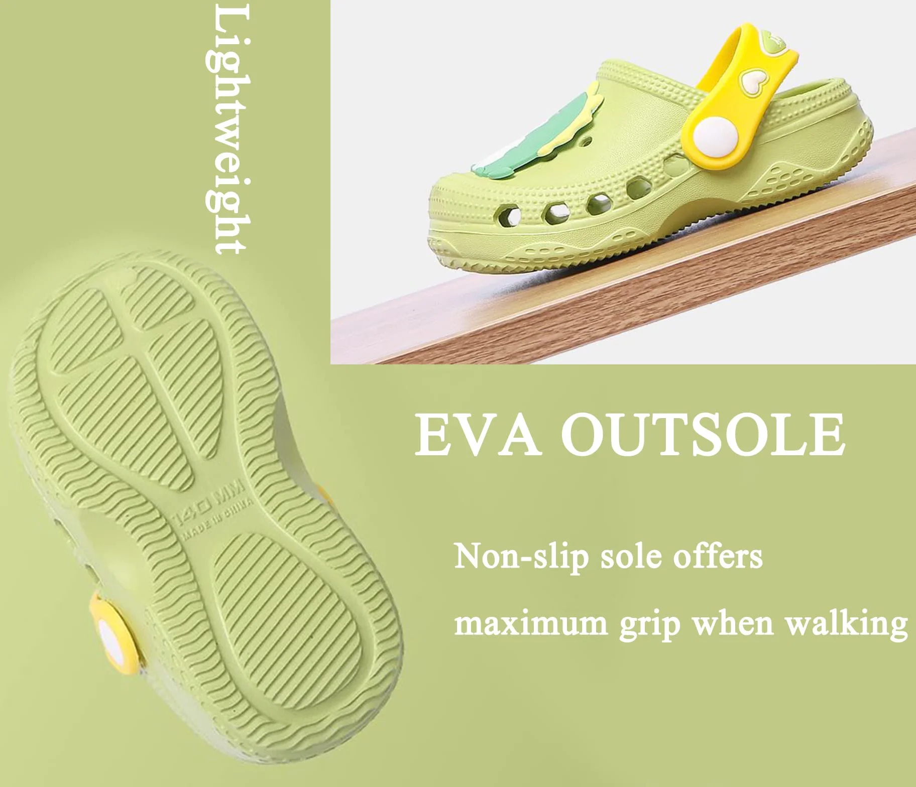 Zoccoli Sabot Bambini Antiscivolo Scarpe da Giardino Estate Sandali Spiaggia 21-29 EU