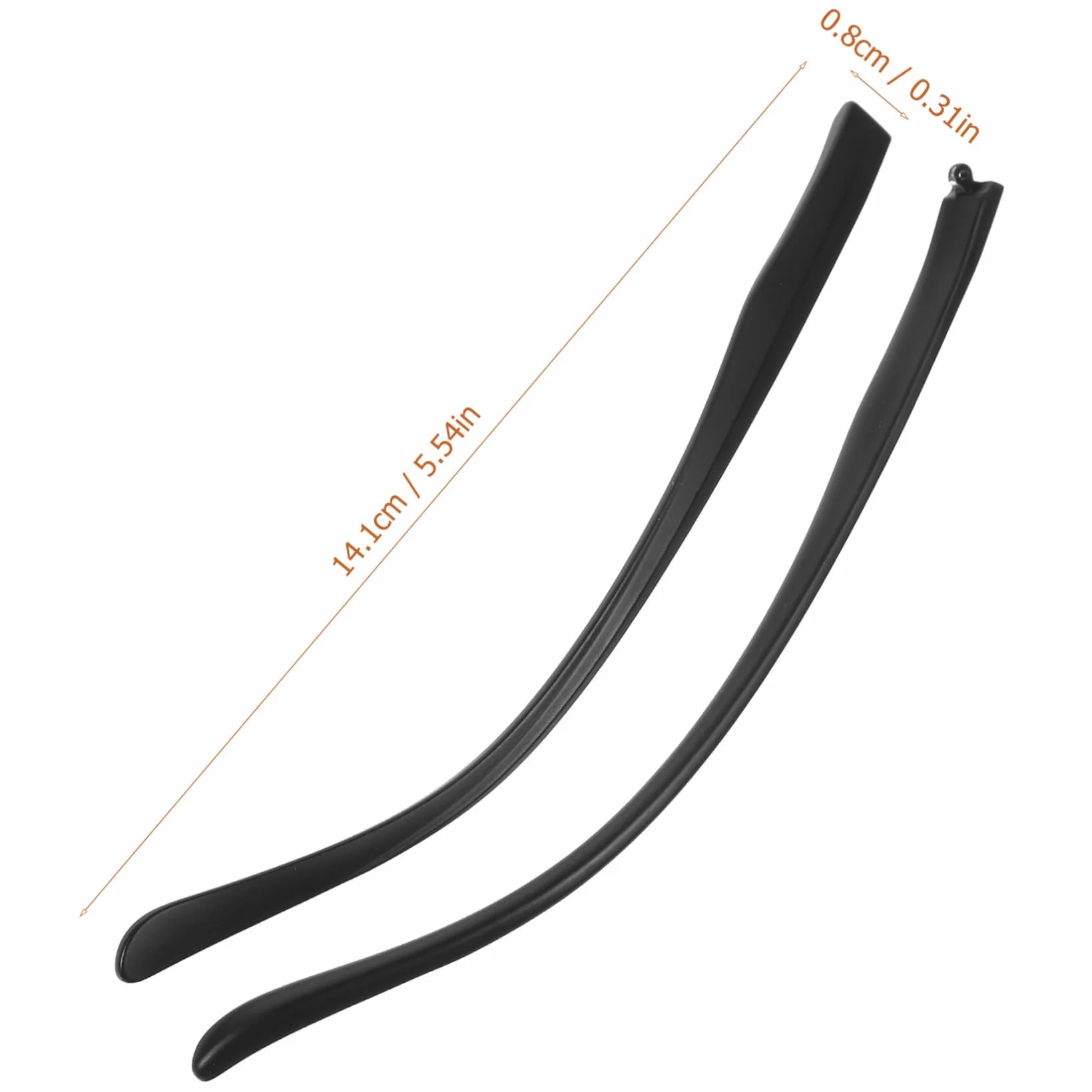 Aste di ricambio per occhiali nero design compatibile