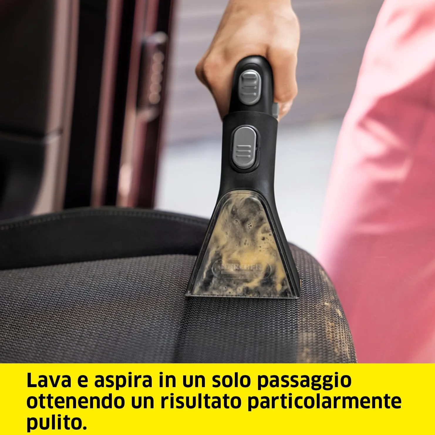 KÄRCHER Lavatappeti Smacchiatore SE 3 Compact, serbatoio acqua pulita: 1,7 l, peso: 4,1 kg, per Tessuti, Moquette, Auto Tappezzeria, Divani e Imbottiti, con bocchetta tessuti e pavimenti