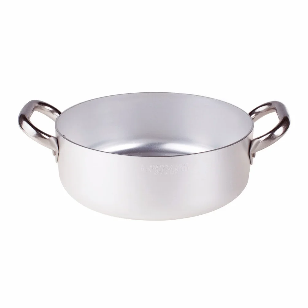 Pentole Agnelli ALMA10632 Cm 32 Agnelli Alluminio Professionale, 8.4 L, Acciaio Inossidabile, Argento, 32 cm