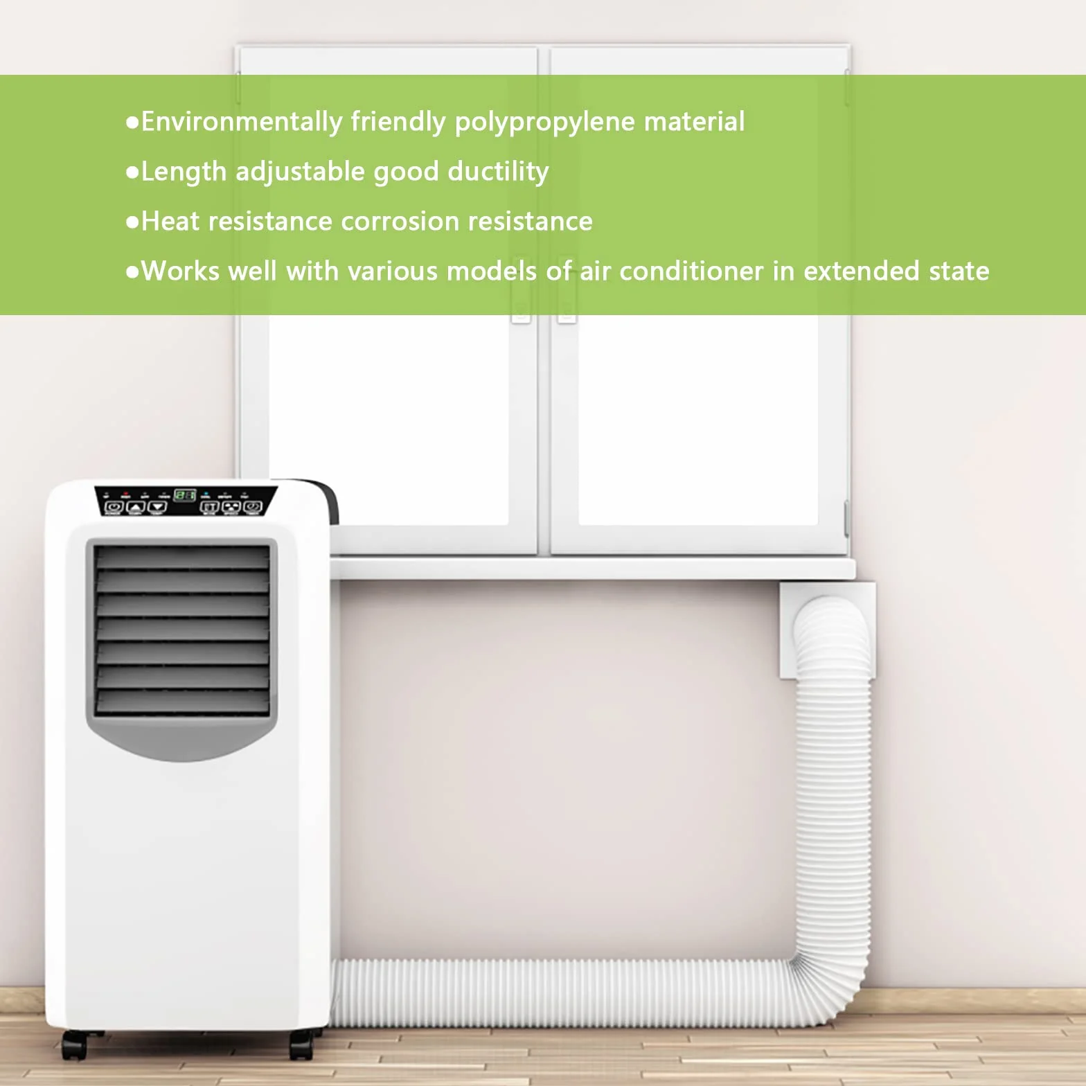 Tubo Climatizzatore Lunghezza 200cm Tubo di Scarico Aria Condizionata Portatile Tubo Flessibile di Scarico Diametro 130mm per Impianti di Climatizzazione Asciugatrice Cappa Aspirante