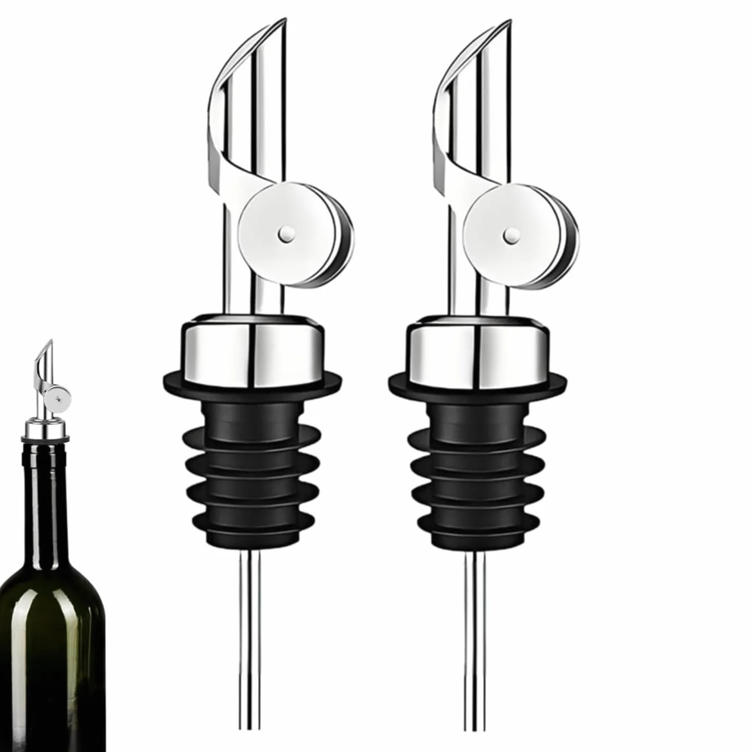 Beccuccio per Olio d'Oliva in Acciaio Inossidabile - Erogatore Automatico con Ribaltamento per Bottiglie