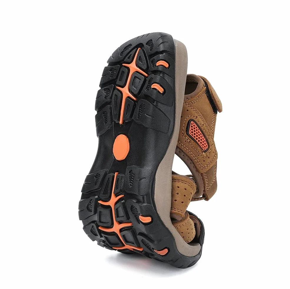 FLARUT Sandali Estivi Uomo Pelle Traspirante Antiscivolo Sportivi Trekking