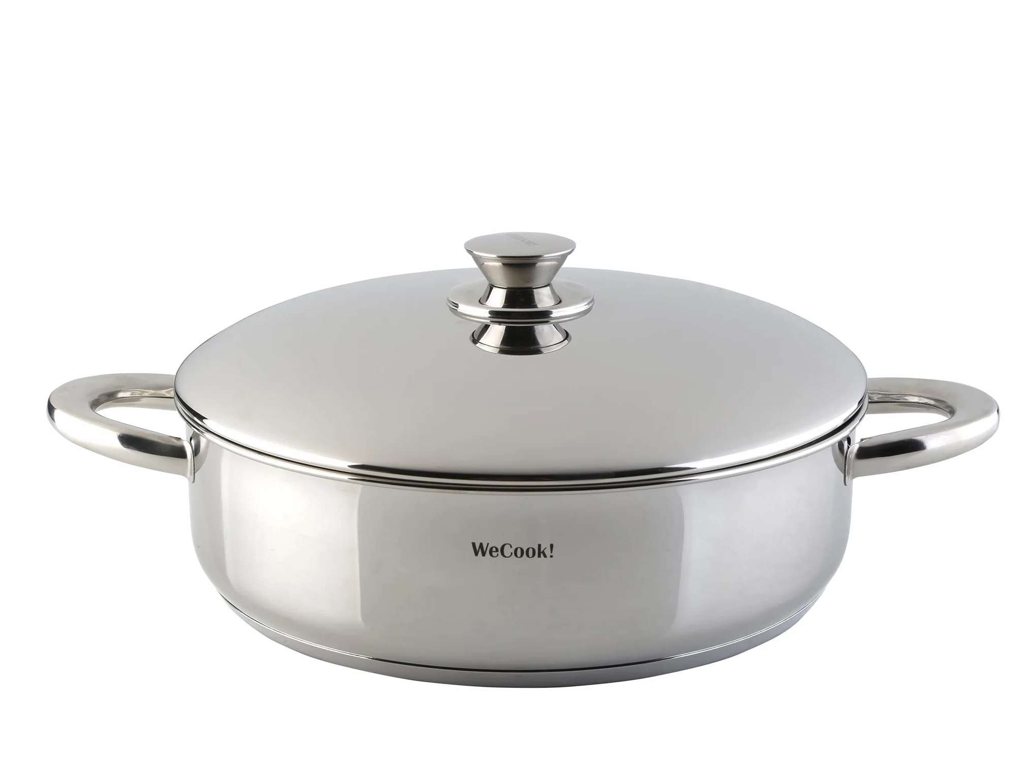 WECOOK! STAINLESS LOW COOKING POT WITH LID 32 cm.