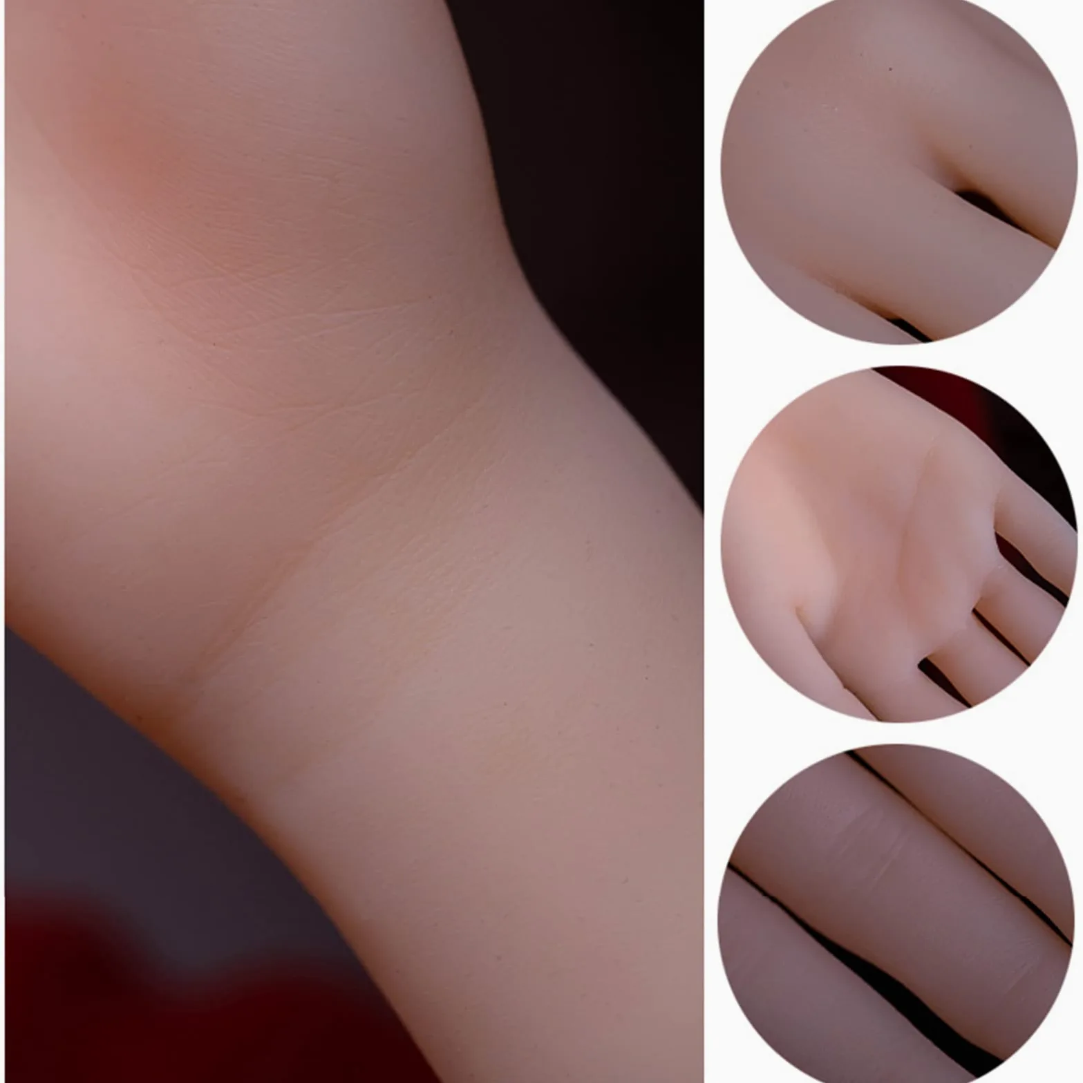 Mano in Silicone con Scheletro Femminile Visualizza Manichino Modello Morbido Gioielli Anello Guanto Braccialetto Braccialetto Tatuaggio,Pelle,Single
