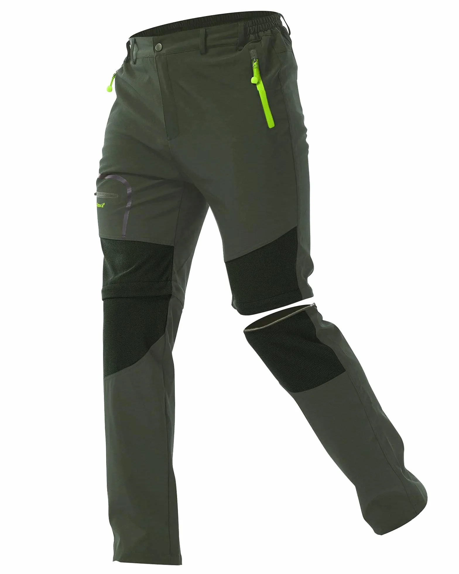 Zoerea Pantaloni Trekking Uomo Asciugare Rapidamente Traspiranti Convertibile Primavera Estate All'aperto Alpinismo Escursionismo