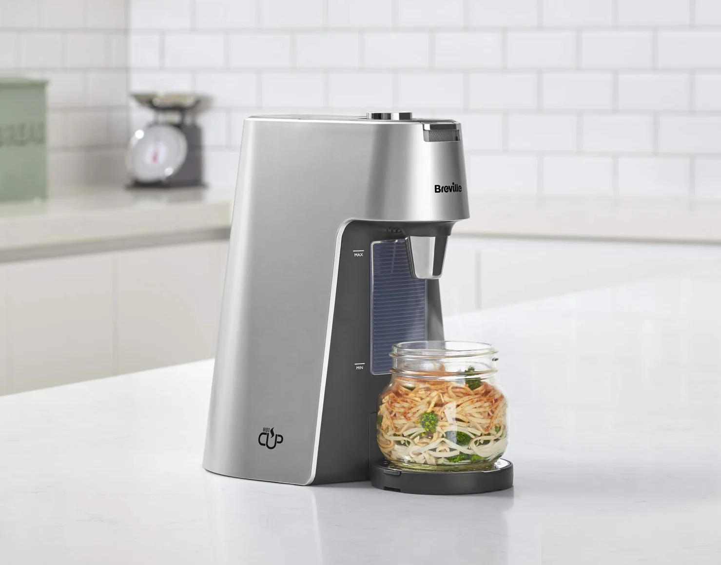 Breville HotCup VKT111 - Distributore di acqua calda, 3 kW, erogazione variabile e regolazione dell'altezza, 2 l, colore: argento