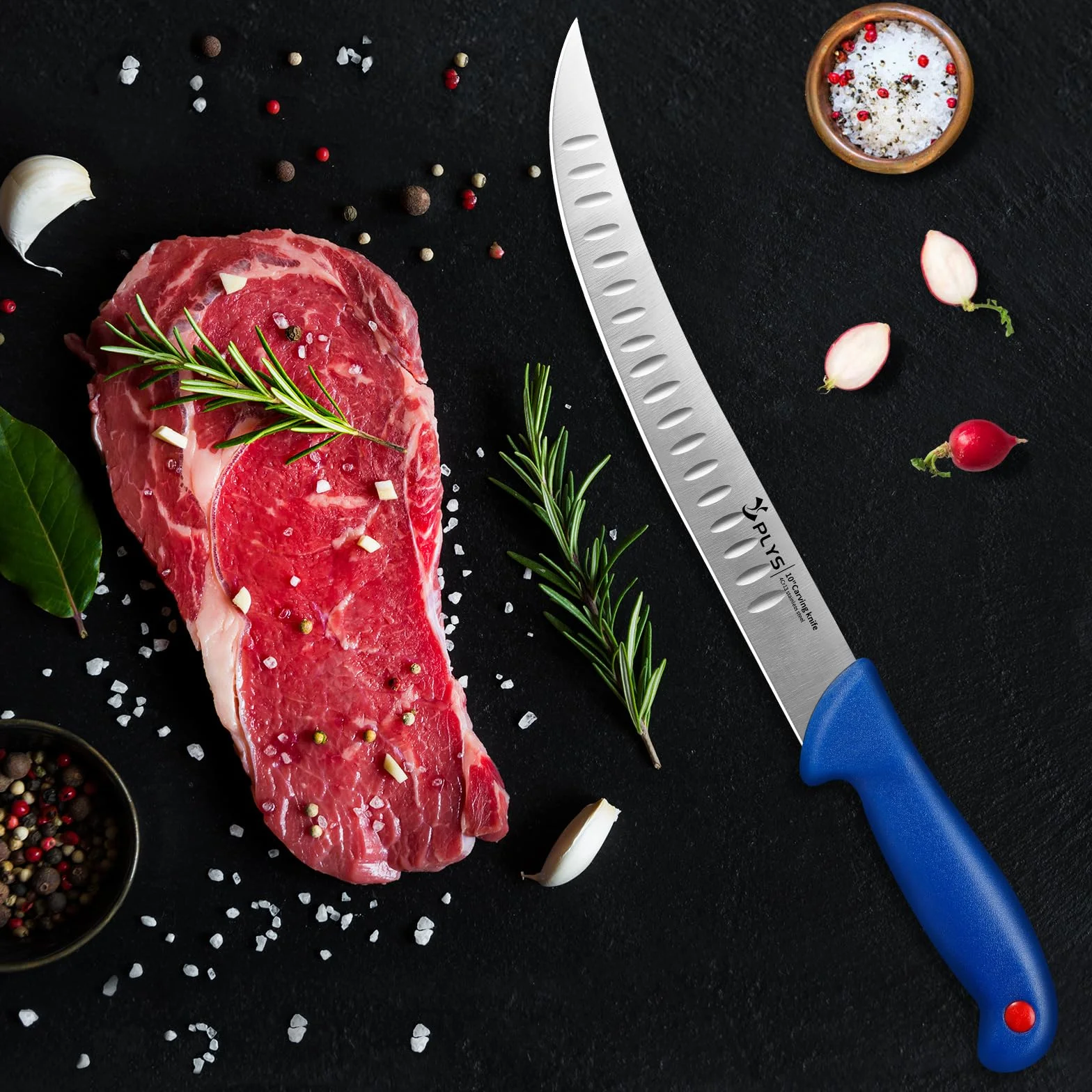 Plys Coltelli Macellaio Professionali per Sfilettare Pesce: 26cm Coltelli Carne Prosciutto Crudo Coltelli Cucina