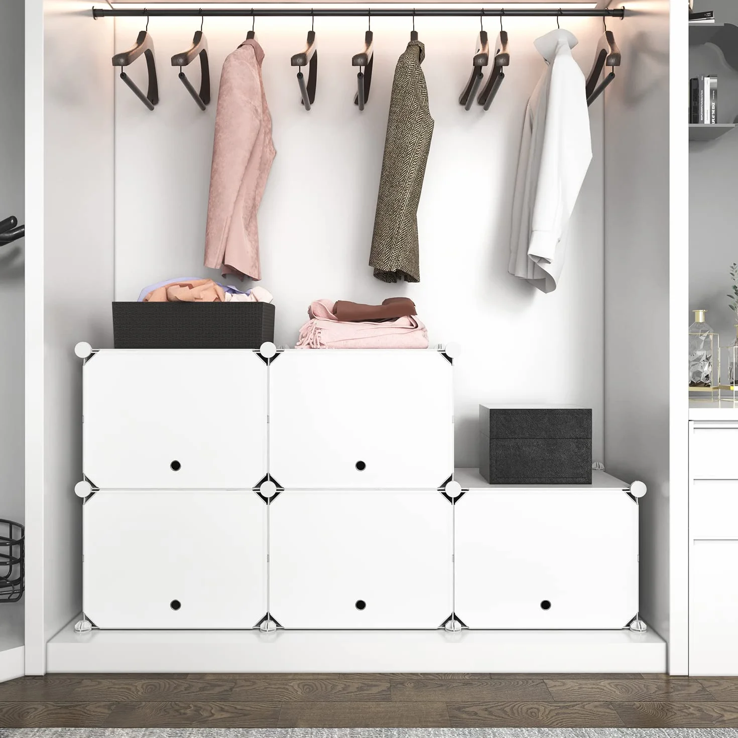 Vicye Scarpiera Organizer 10 Ripiani 20 Paia Portatile Bianco